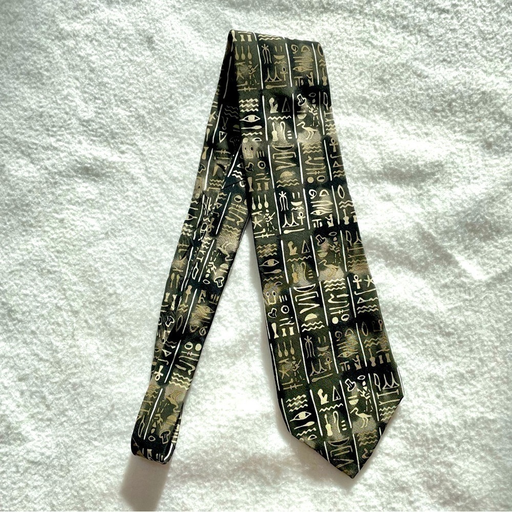 Grateful Dead MINT Condition Silk Tie "Sphinx Theatre Fourth Set" hieroglyphics